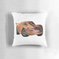 Lightning McQueen inspired plush pillow, featuring the iconic race car character from the Cars movie.