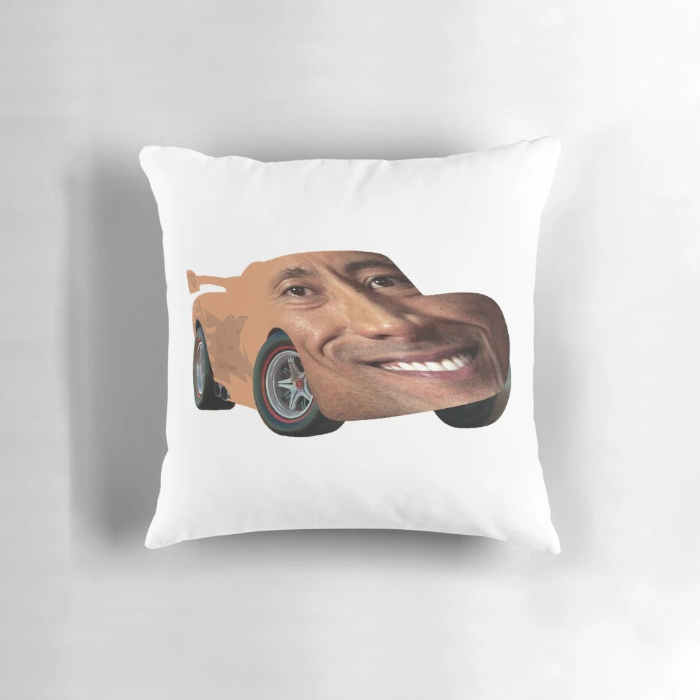Lightning McQueen inspired plush pillow, featuring the iconic race car character from the Cars movie.