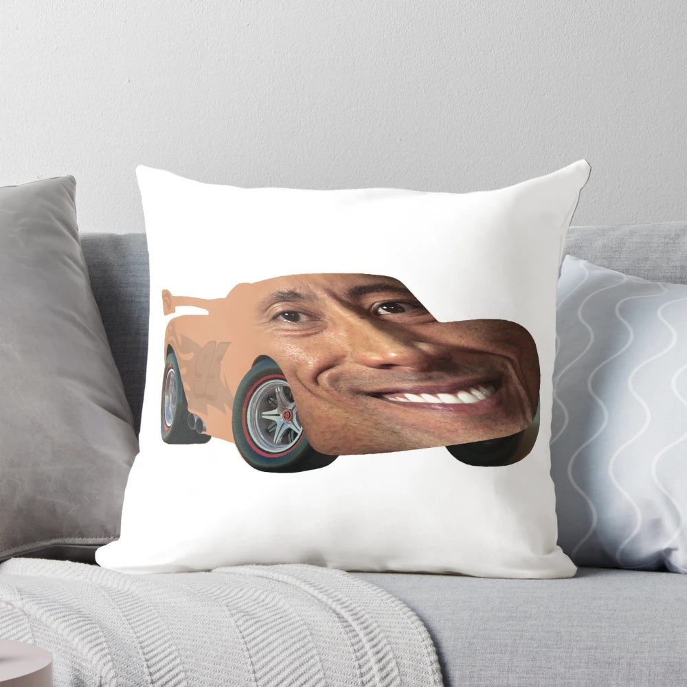 Lightning McQueen inspired plush pillow, featuring the iconic race car character from the Cars movie.