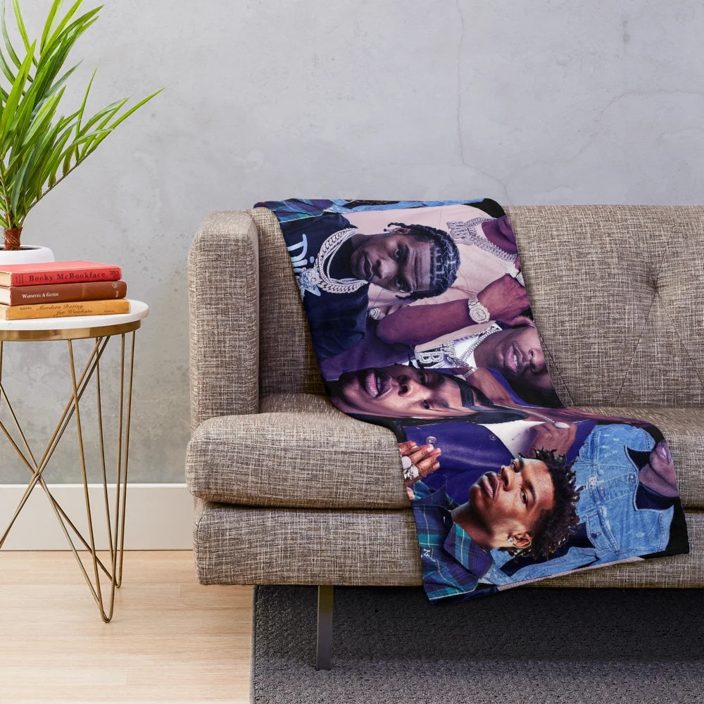 Lil Baby collage poster design 2021 plush blanket