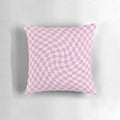 Lilac twist checkerboard pattern decorative throw pillow