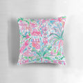 Lilly Pulitzer inspired coastal chic pastel geometric throw pillow