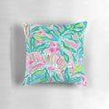 Lilly Pulitzer style water color floral throw pillow