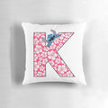 Lilo & Stitch themed decorative throw pillow featuring the letter K