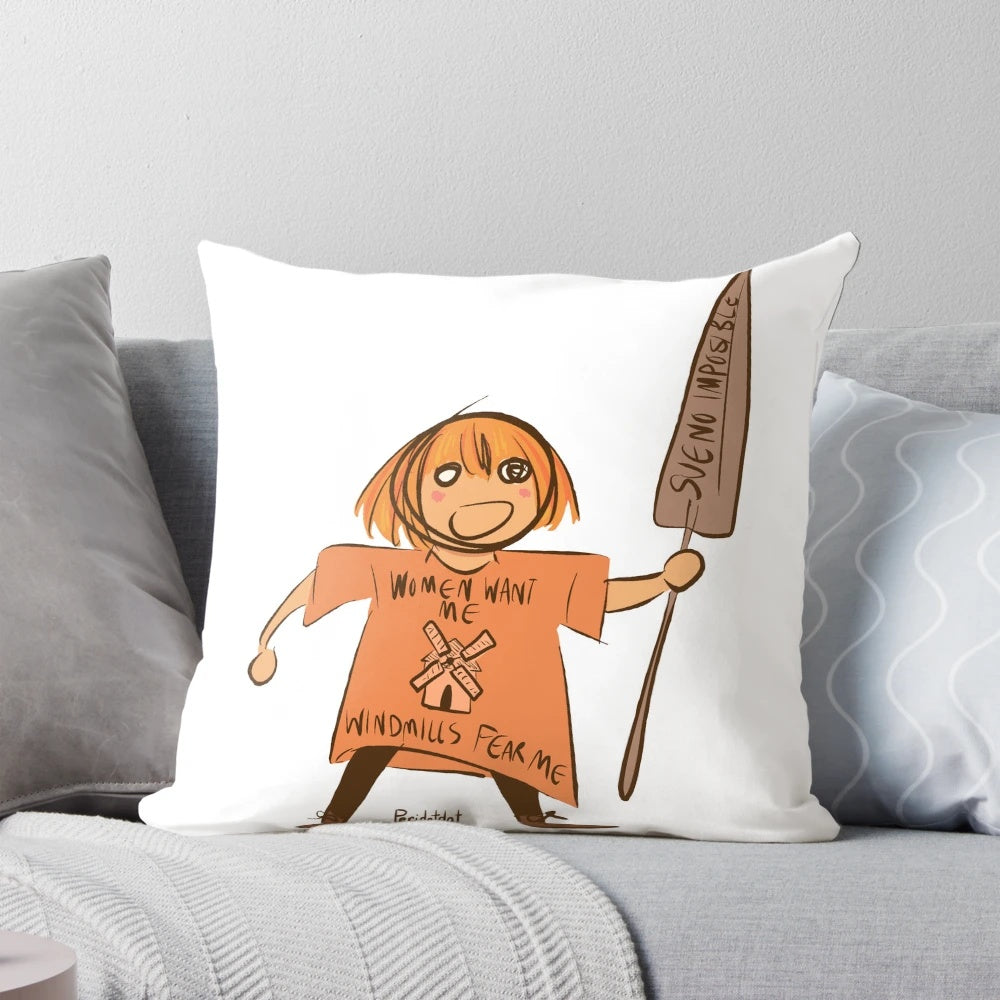 Don Quixote character from Limbus Company, a Project Moon game, featured on a high-quality pillow.