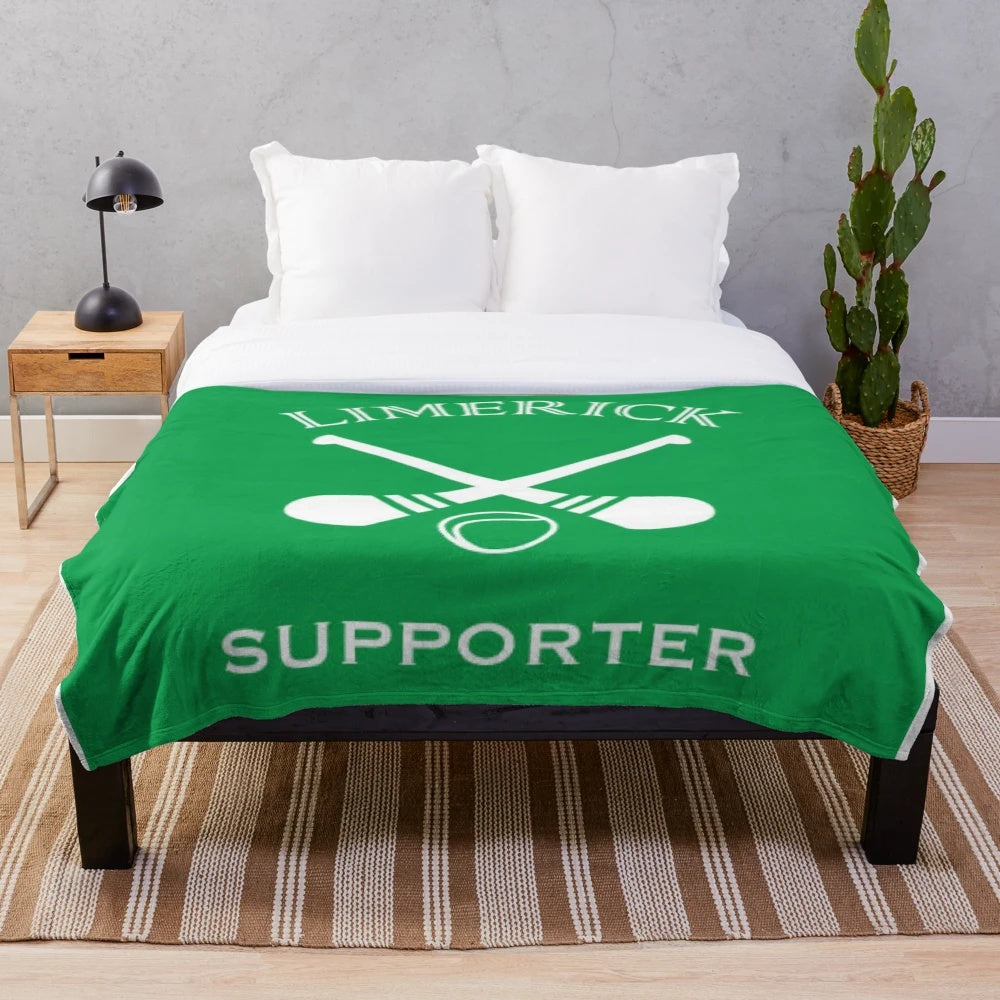 Limerick hurling supporter plush blanket