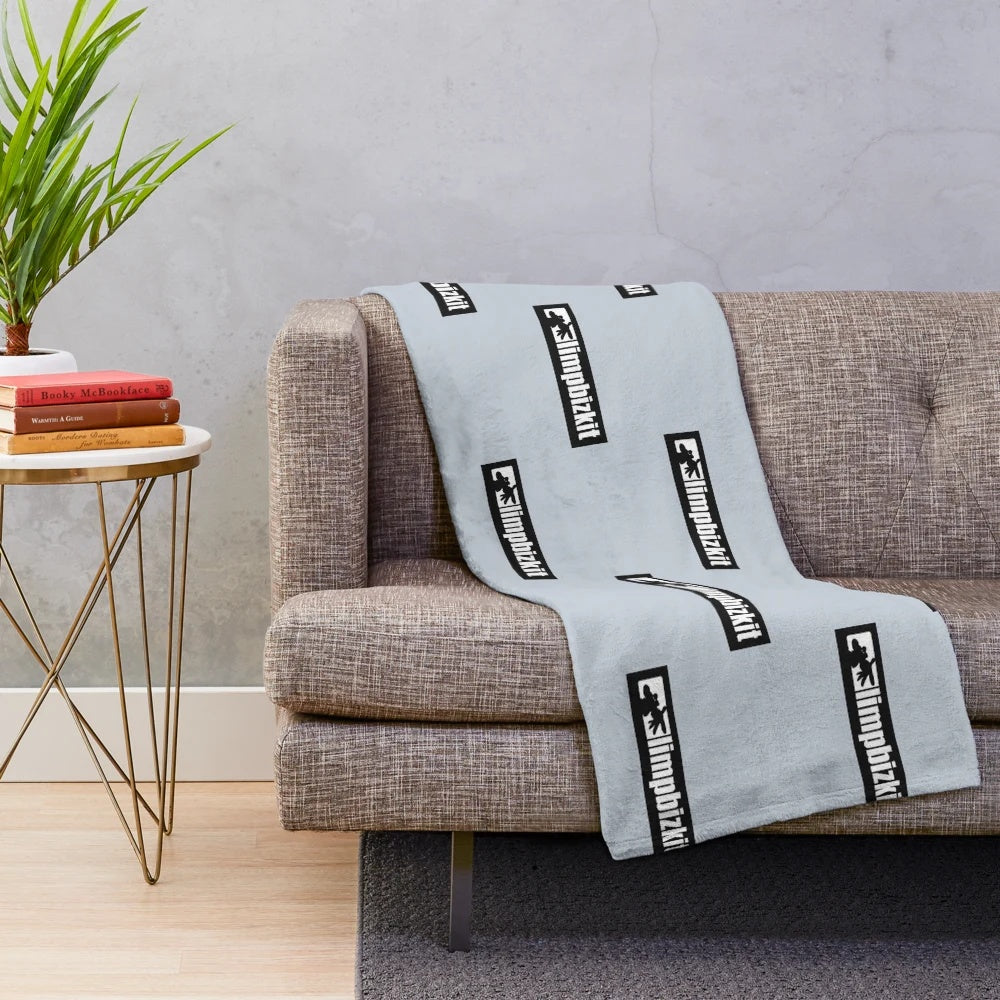 Limp Bizkit inspired plush blanket with band logo