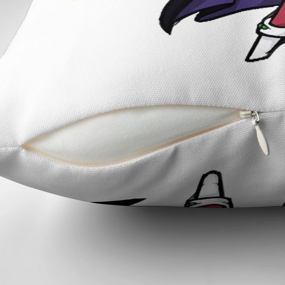 Lina Inverse from the Slayers anime series casting the Dragon Slave spell on a soft, cozy pillow.