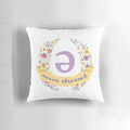 Decorative Pillow with Linguistics Podcast Themed Floral Pattern
