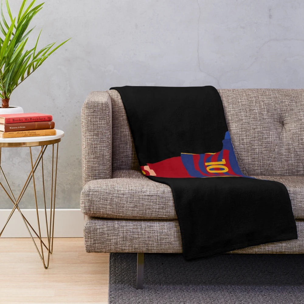 Lionel Messi-inspired FC Barcelona plush blanket
