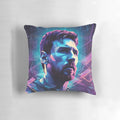 Pillow featuring Argentine soccer superstar Lionel Messi for fans of Inter Miami