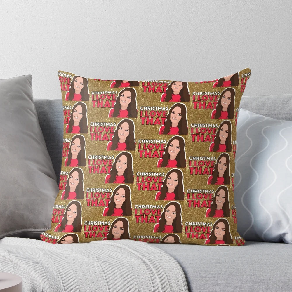 Decorative pillow featuring Lisa Barlow from the Real Housewives of Salt Lake City