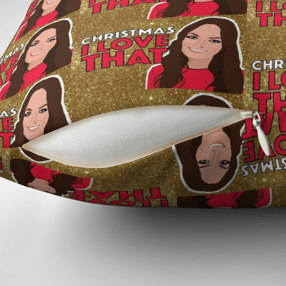 Decorative pillow featuring Lisa Barlow from the Real Housewives of Salt Lake City
