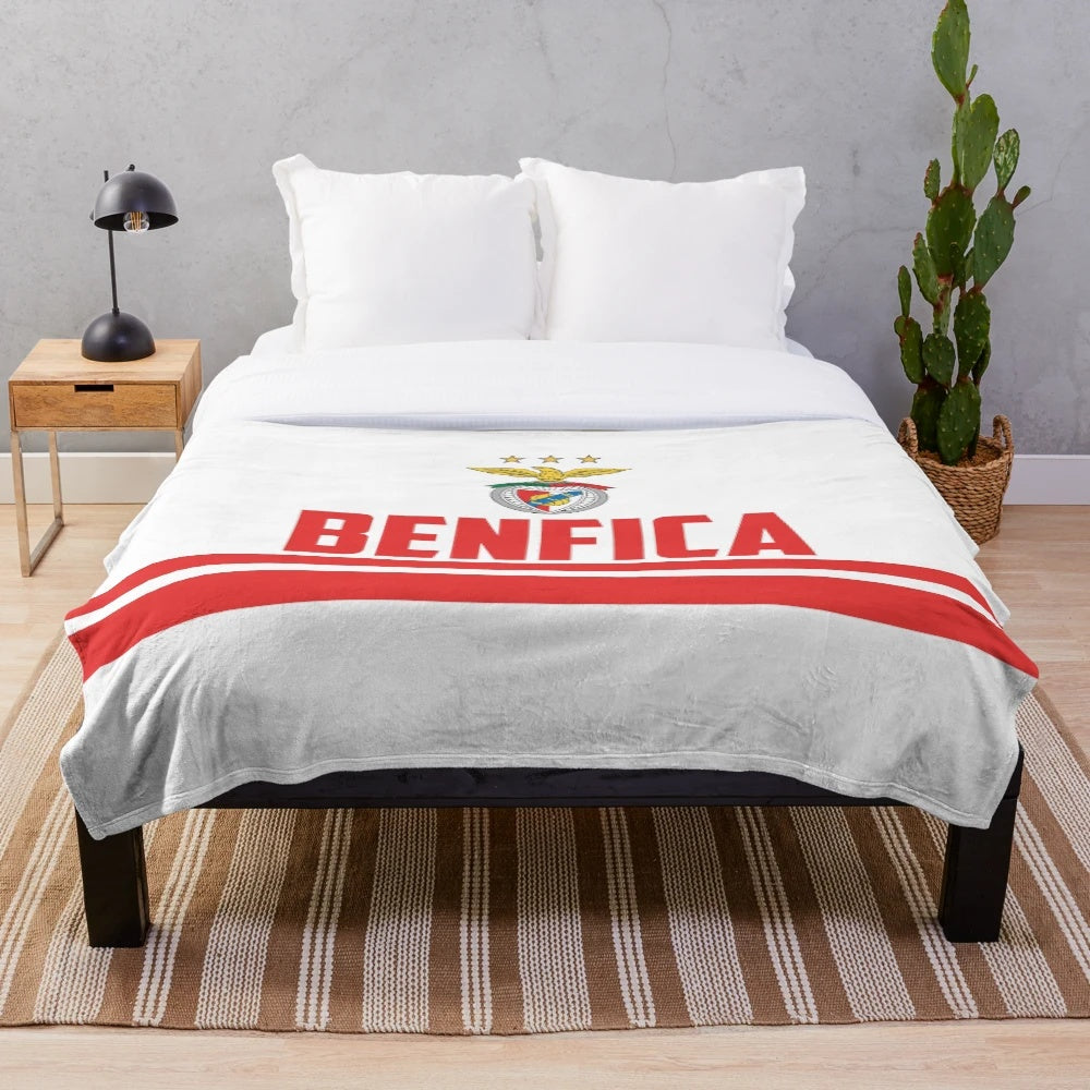 Lisbon, Portugal inspired plush blanket featuring football and city themes