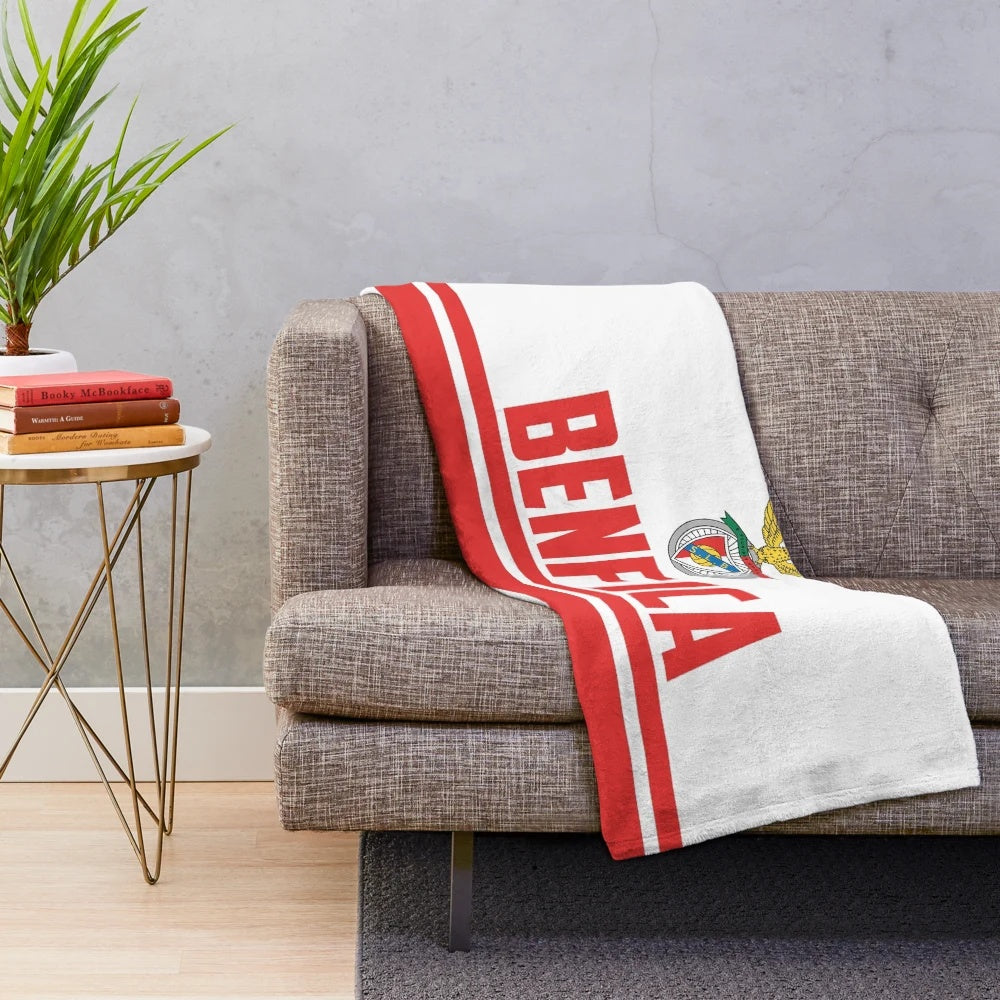 Lisbon, Portugal inspired plush blanket featuring football and city themes