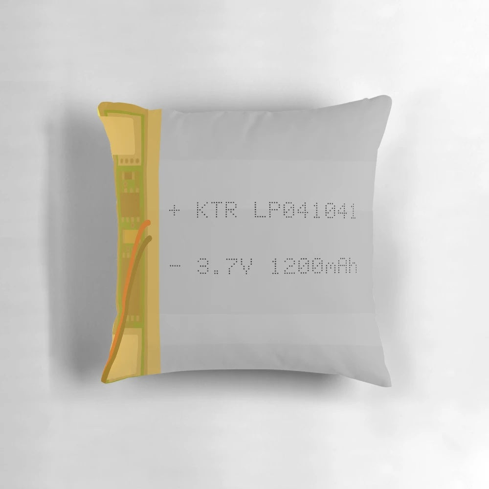 Lithium polymer battery-powered pillow for tech-savvy home decor