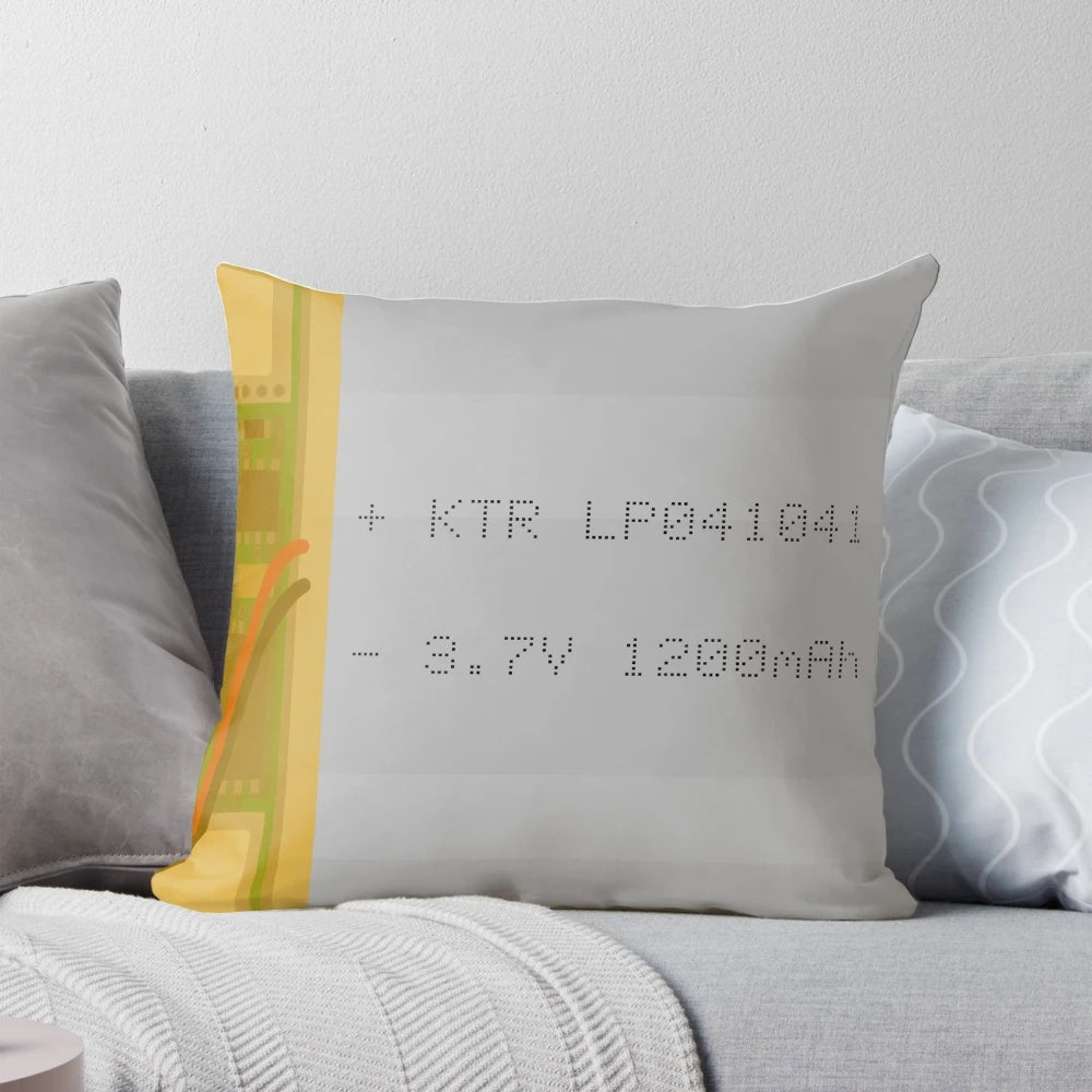 Lithium polymer battery-powered pillow for tech-savvy home decor
