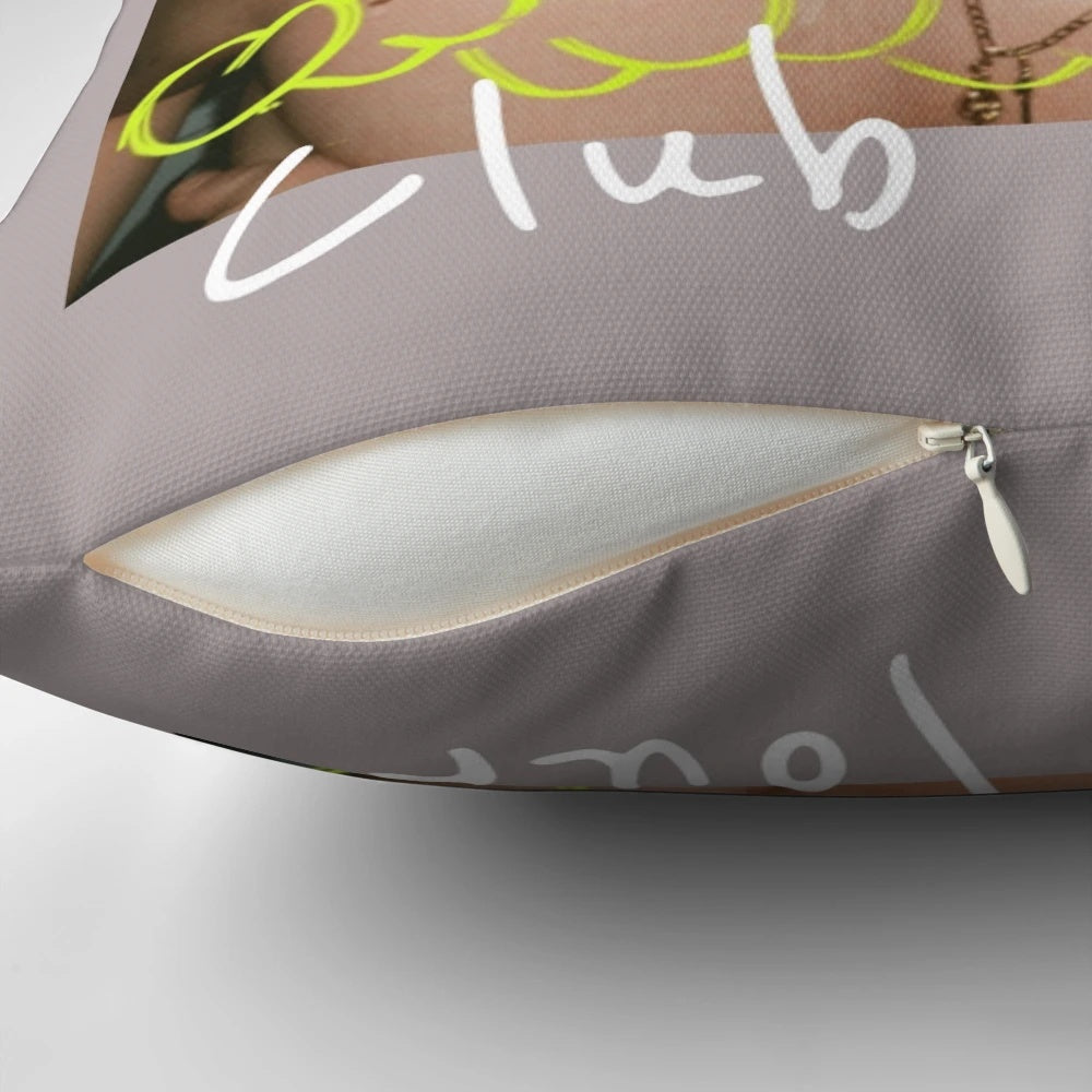 A colorful pillow featuring vibrant fan art inspired by Anne-Marie's upcoming UK tour in 2024.