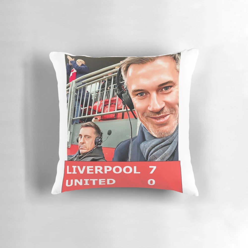 Liverpool vs Manchester United Football Pillow with Jurgen Klopp, The Kop, and YNWA