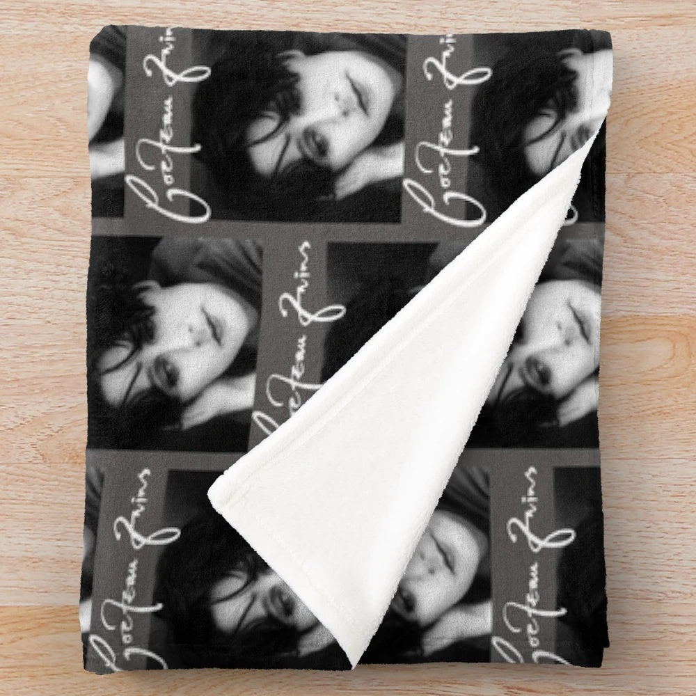 Liz inspired plush blanket with 90s dream pop aesthetic