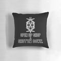 Loba sticker decorative pillow with black and white graphics
