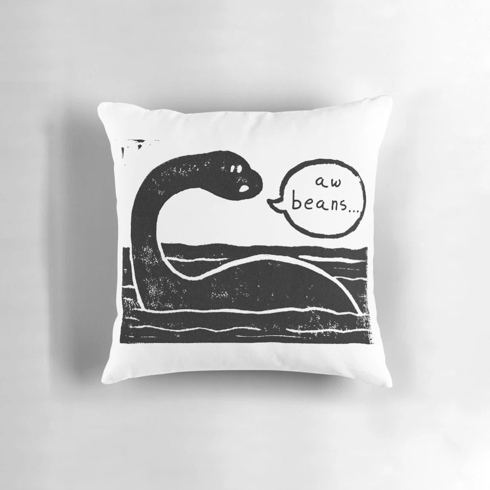 Loch Ness Monster 'Nessie' Speech Bubble Decorative Throw Pillow