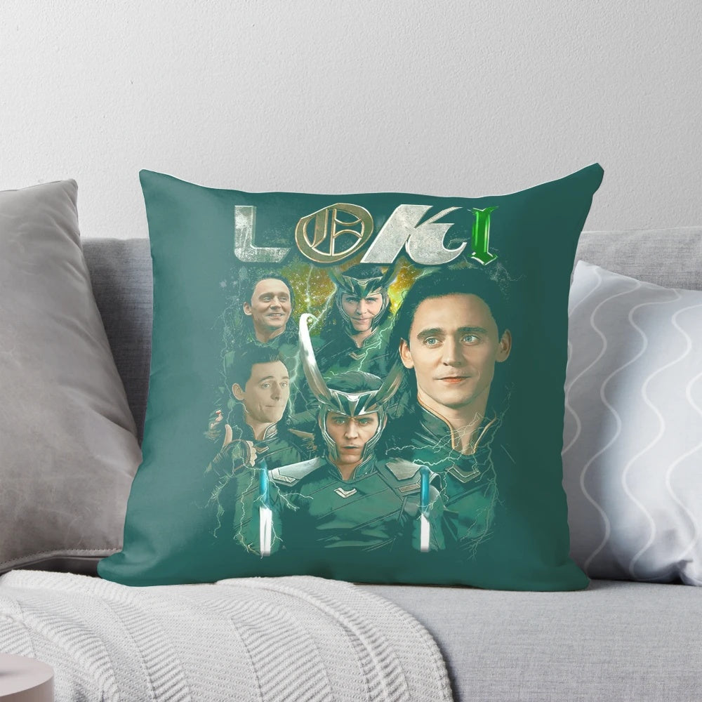 Loki God of Mischief Marvel Pillow featuring Tom Hiddleston as the iconic Asgardian character