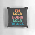 Lola Funny Retro First Name Pillow