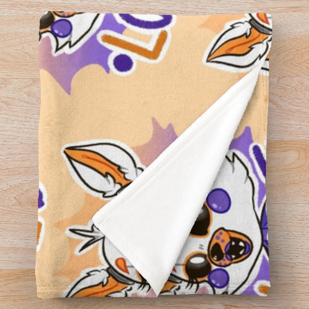 Lolbit inspired plush blanket from the Five Nights at Freddy's video game franchise
