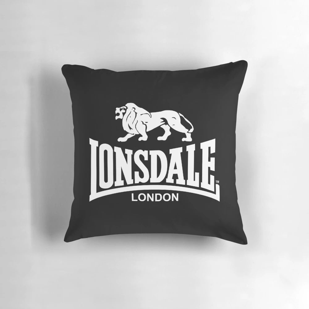 Lonsdale boxing-themed pillow with a London design