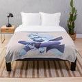 Loona inspired Helluva Boss plush blanket featuring the character