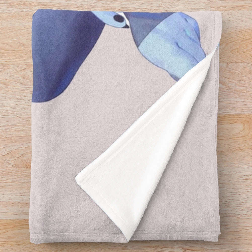 Loona inspired Helluva Boss plush blanket featuring the character