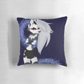 Vibrant custom pillow featuring a detailed illustration of Loona from the Helluva Boss animated series.