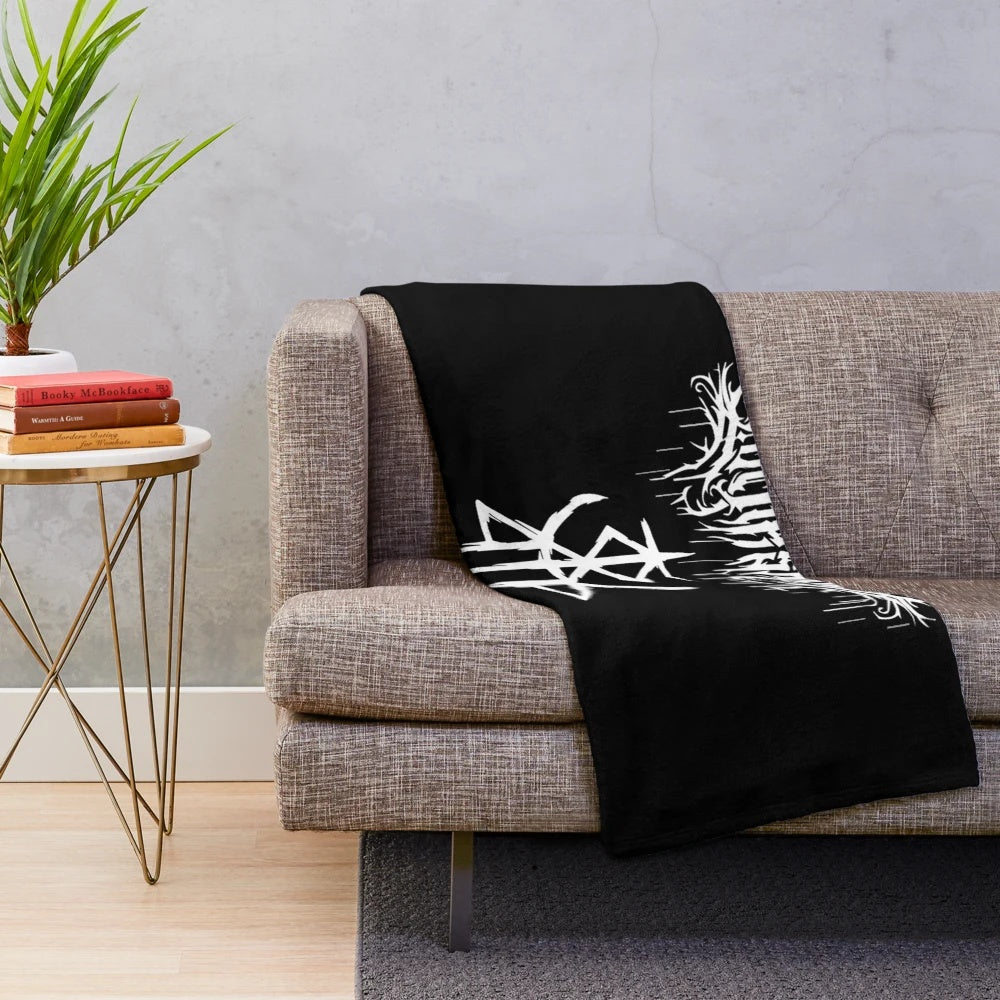 Lorna Shore inspired plush blanket featuring the band's Immortal logo