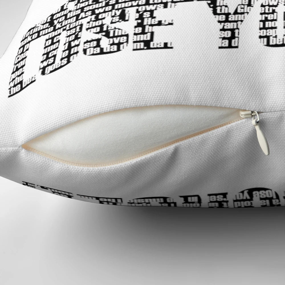 Lose Yourself Eminem Hip Hop Rap Lyrical Verse Pillow