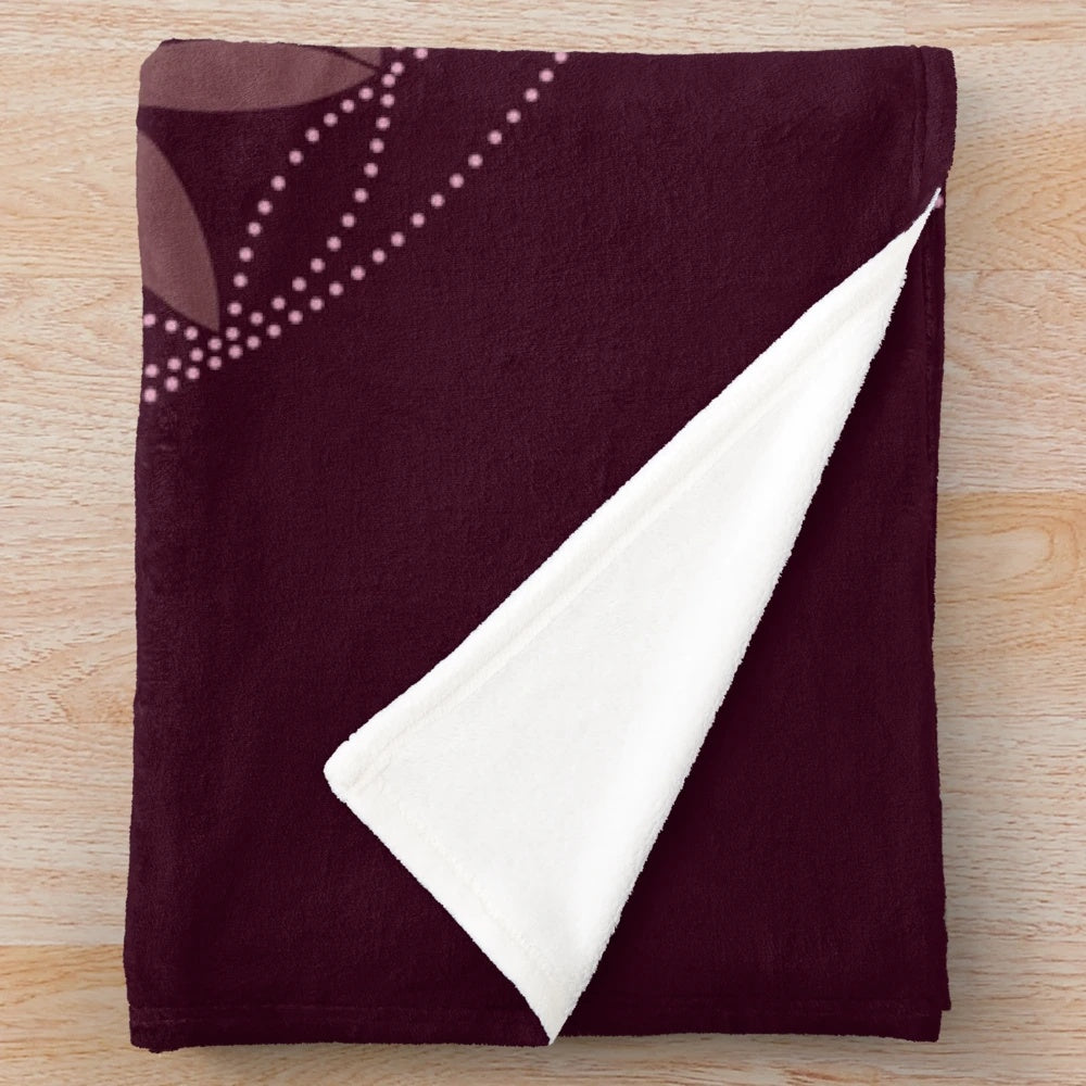 Lotus flower plush blanket with sacred geometry design