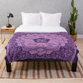 Lotus plush blanket featuring reiki principles and precepts