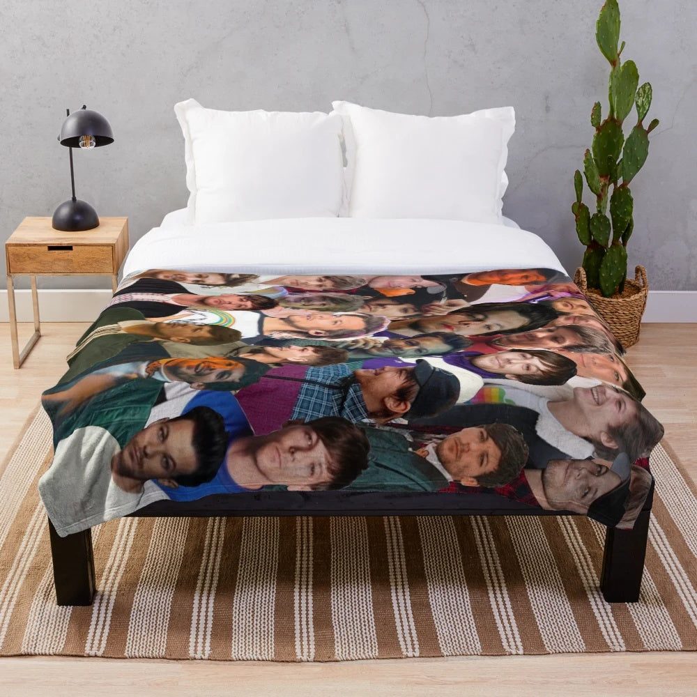 Louis Tomlinson Photo Collage Plush Blanket