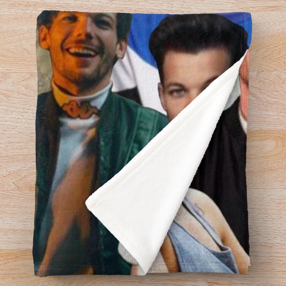 Louis Tomlinson Photo Collage Plush Blanket