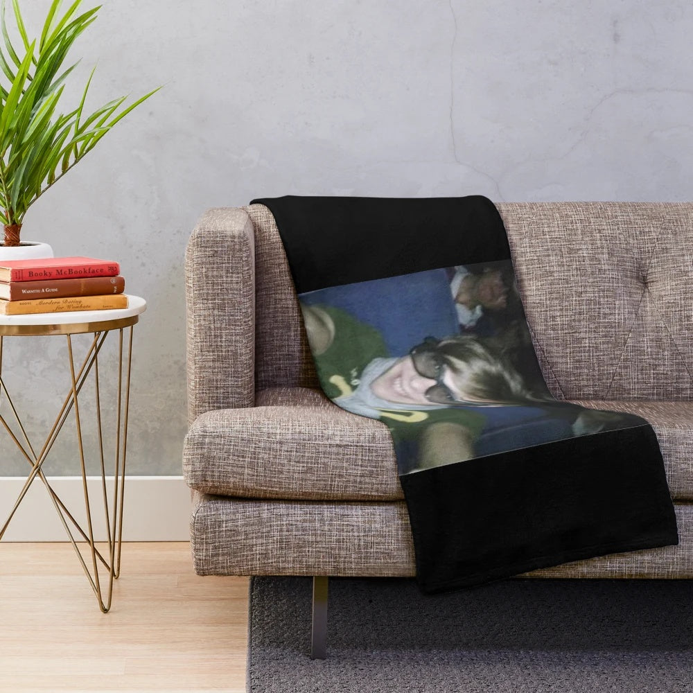 Louis Tomlinson inspired plush blanket featuring a humorous movie theatre selfie meme