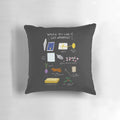 Love Actually Christmas Pillow with White Ink Infographic Design