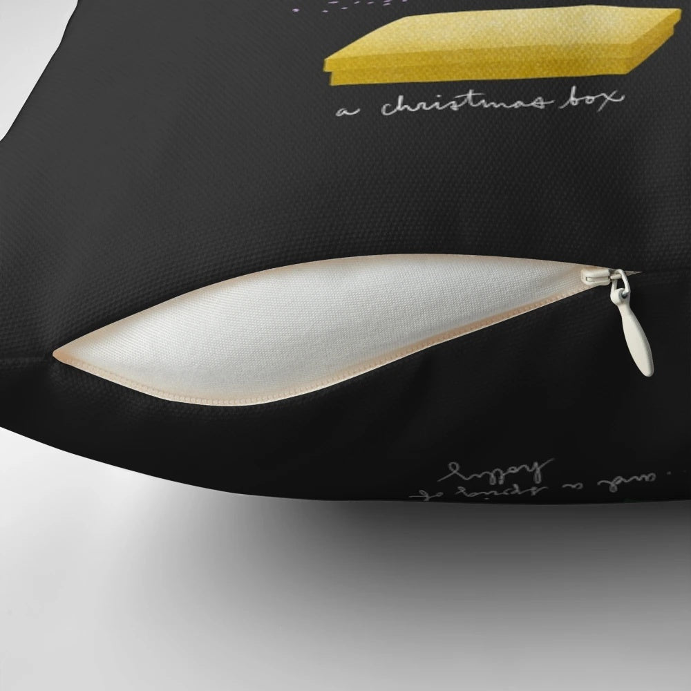 Love Actually Christmas Pillow with White Ink Infographic Design