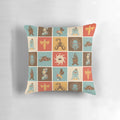 A decorative pillow featuring a Lovecraftian design with geometric shapes and eldritch symbols, perfect for fans of cosmic horror and the Cthulhu Mythos.