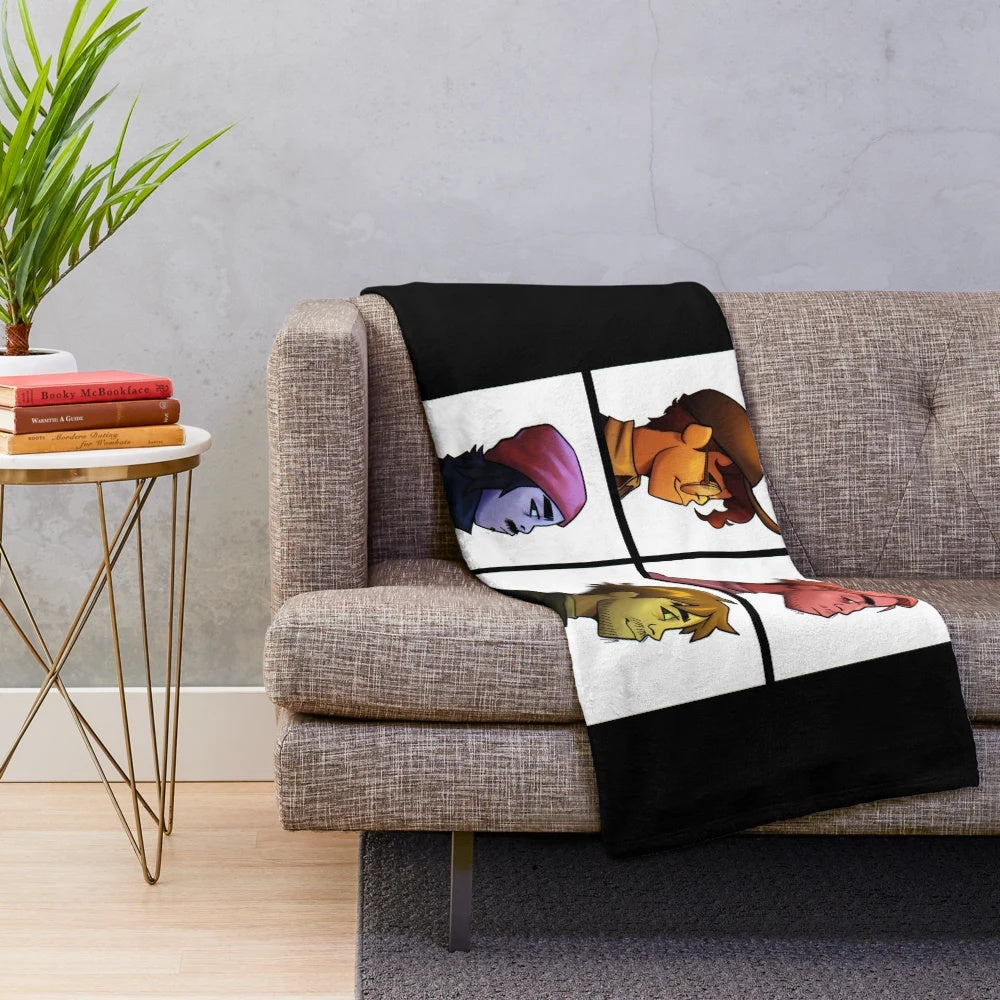 Lovejoy band inspired plush blanket with Wilbur Soot and Lovejoy logo