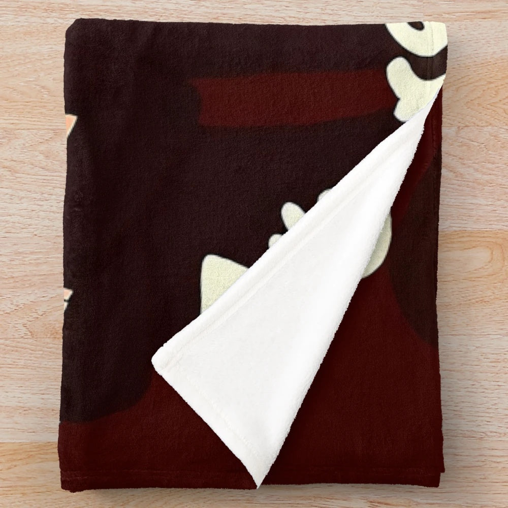 Lovejoy-inspired plush blanket with music album artwork design
