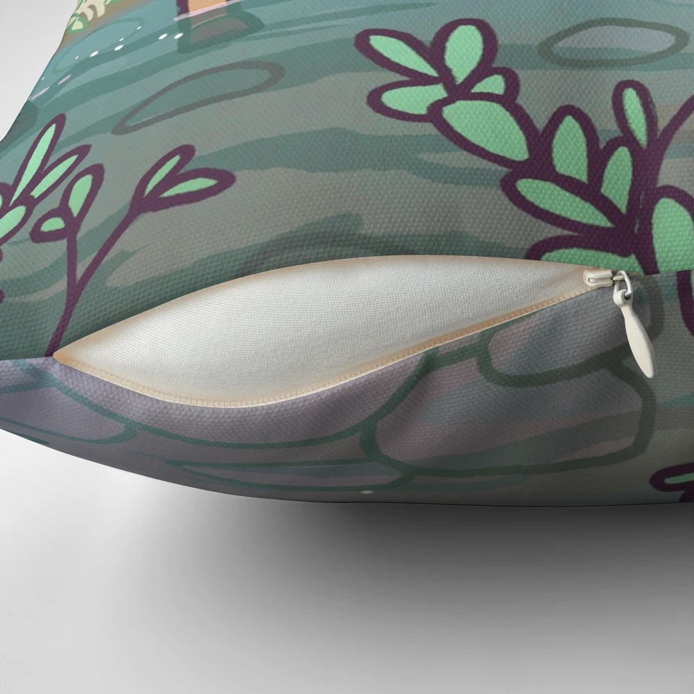 Loving Deer and Otter Pillow for Couples, Romantic Home Decor