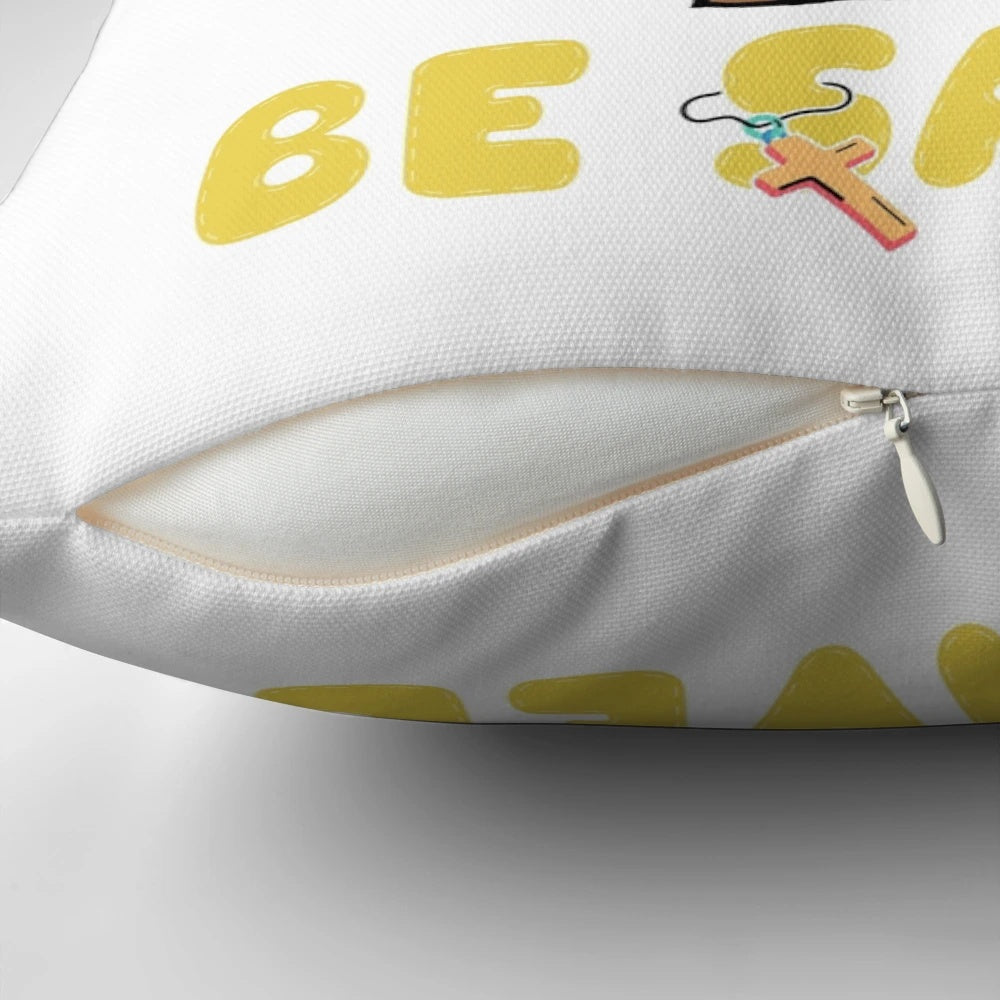 Soft, plush pillow featuring the cute anime-style Vatican mascot character Luce