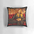Lucifer-Inspired Decorative Pillow with Demon and Hell Imagery