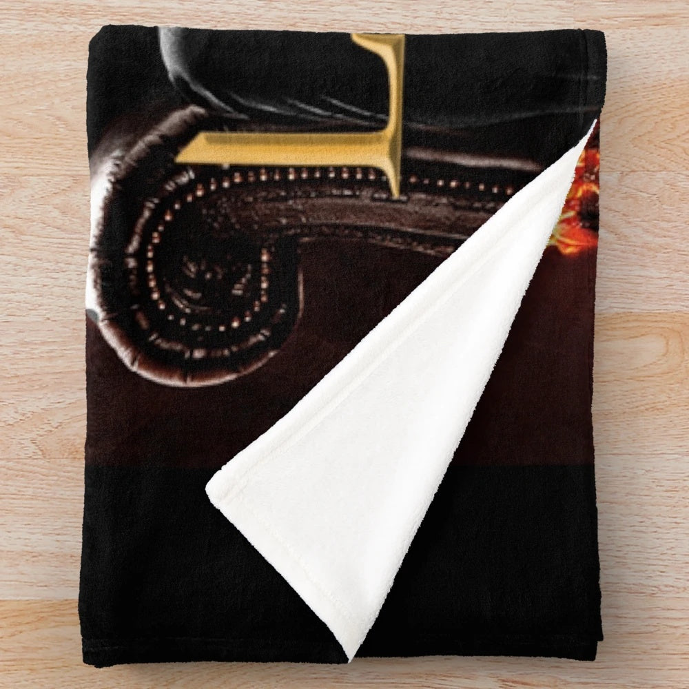 Lucifer-inspired plush blanket featuring Lucifer Morningstar and Chloe Decker