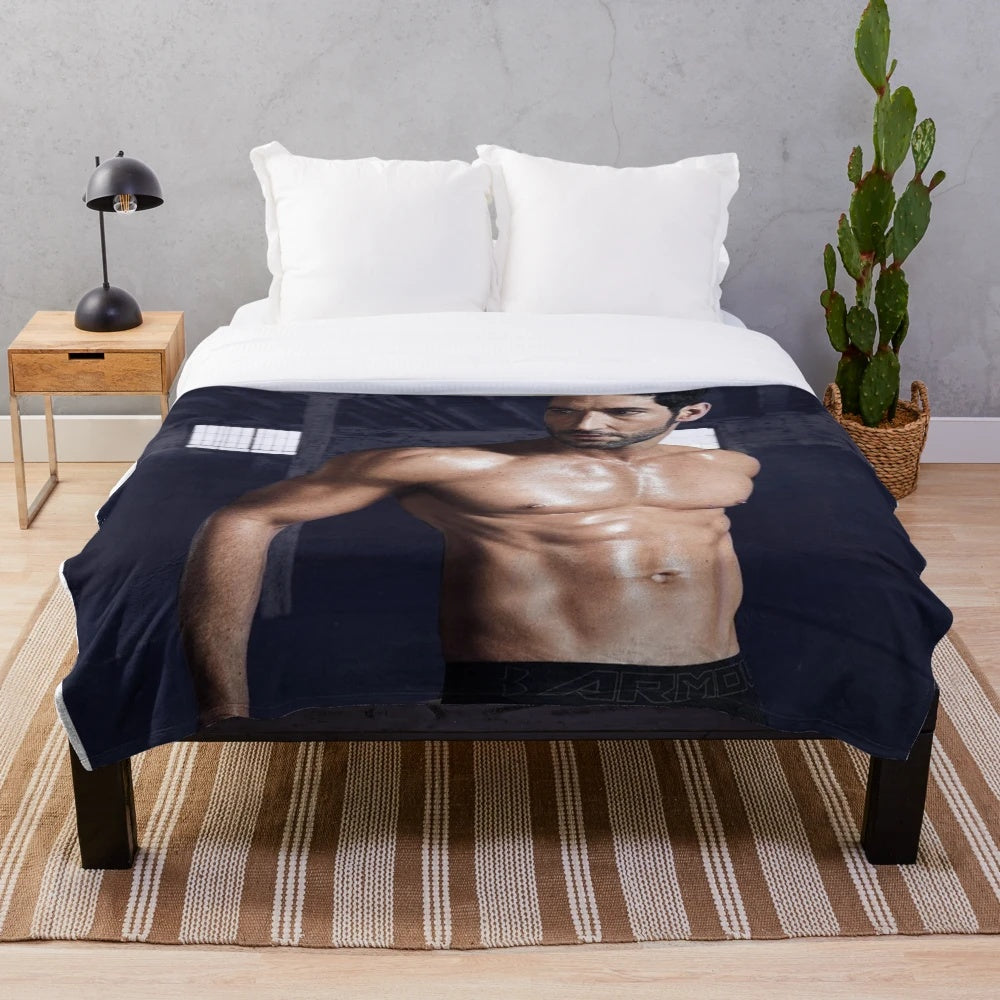 Tom Ellis as Lucifer on Plush Blanket